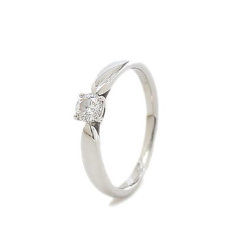 TIFFANY Solitaire Ring Diamond 0.19ct Pt950 No. 7.5