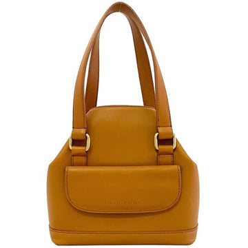 BURBERRY handbag beige camel leather  tote ladies bag mini check