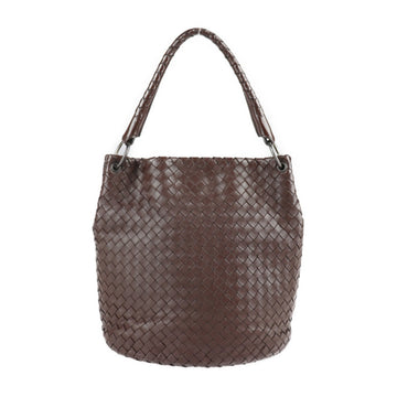 Bottega Veneta Intrecciato handbag 255690 leather brown semi-shoulder one-shoulder shoulder bag shopping tote bucket type