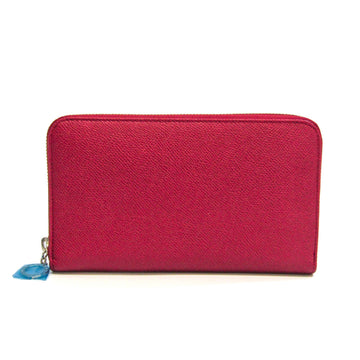 BVLGARI  37340 Men,Women Leather Long Wallet [bi-fold] Dark Red