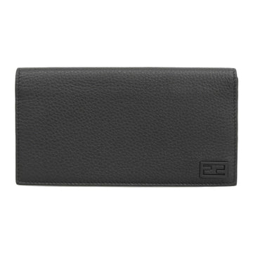 FENDI FF folio long wallet leather black