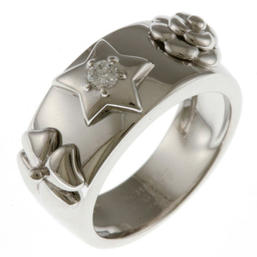 Chanel Three Symbol Ring No. 14 18k K18 White Gold Women's