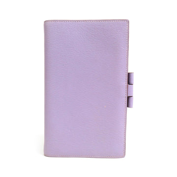 HERMES Notebook Cover Leather Light Purple Unisex