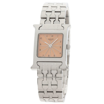 HERMES HH1.210 H Watch Wristwatch Stainless Steel/SS Ladies