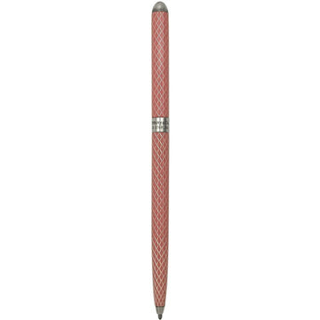 TIFFANY Ballpoint Pen Silver Pink Black M206342 925 Sterling &Co. Diamond Texture