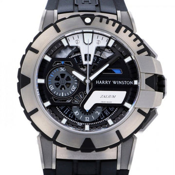 HARRY WINSTON Ocean Sports Chronograph World Limited 300 411/MCA44ZC.K2 Black Dial Watch Men's