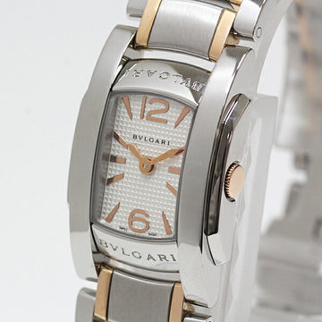 BVLGARI Women's Watch Asoma D AA26S White [White] Dial Quartz K18 Pink Gold Combination No Box Finished