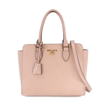 PRADA Saffiano 2way hand shoulder bag leather Cipria pink beige 1BA113 Hand Shoulder Bag