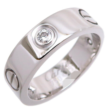 CARTIER #51 750WG Half Diamond Love Women's Ring B4032551 750 White Gold No. 11