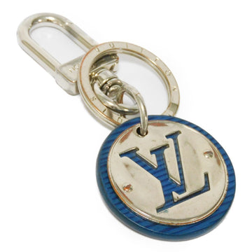LOUIS VUITTON Keychain Portocle LV Circle Signature Blue Keyring Bag Charm Epi Saphir M61947 Men's