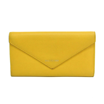 BALENCIAGA Paper Thin Manny 499207 Women,Men Leather Long Wallet [bi-fold] Yellow
