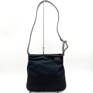 GUCCI Shoulder Bag One Black Nylon x Leather Ladies 019/0422