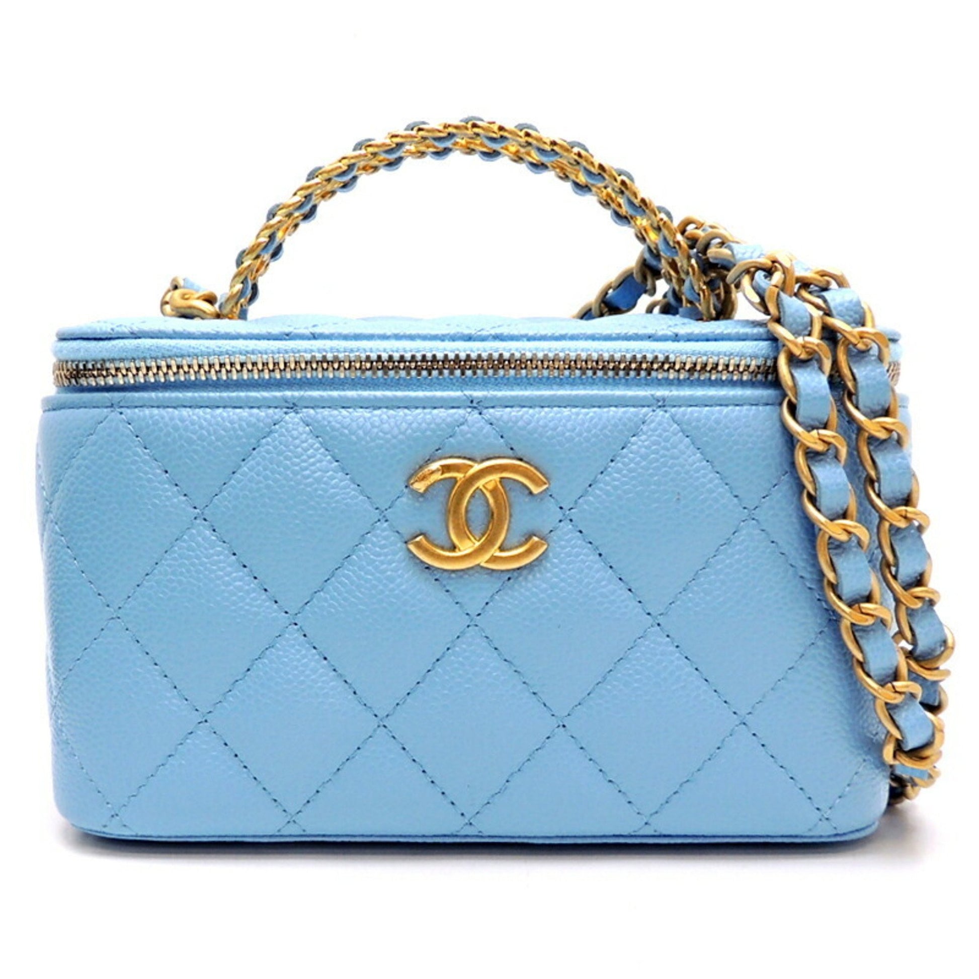 Chanel 22S Small Vanity in Sky Blue Caviar LGHW – Brands Lover