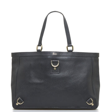 GUCCI handbag tote bag 141472 black leather ladies