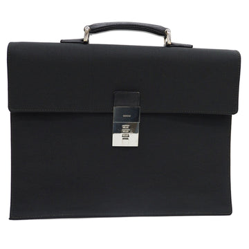 GUCCI Business Bag Briefcase Black Nylon Leather A4 Men's