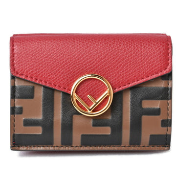 Fendi outlet FENDI trifold wallet F is IS micro 8M0395 ROSSO red