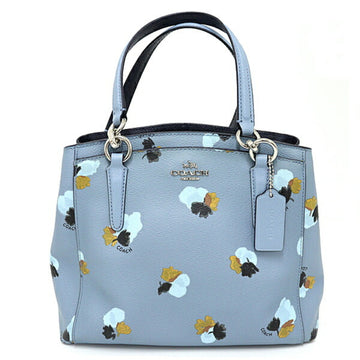 COACH shoulder bag floral leather 38417 blue