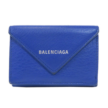Balenciaga 391446 Paper Mini Wallet Tri-Fold Bi-Fold Leather Ladies