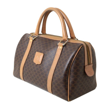 CELINE / Celine Macadam pattern Boston bag Handbag Brown IS