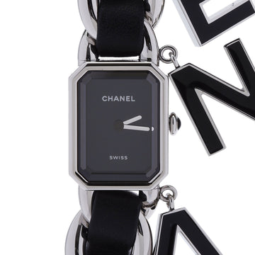 CHANEL Premiere Wanted de H7471 Ladies SS Leather Watch Quartz Black Dial