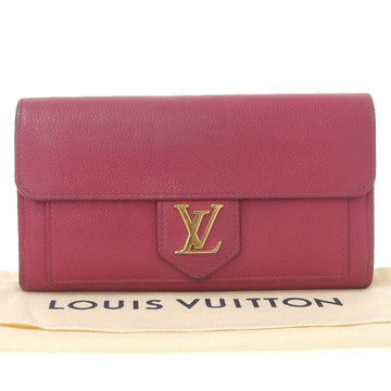 LOUIS VUITTON Women's Leather Long Wallet [bi-fold] Pink