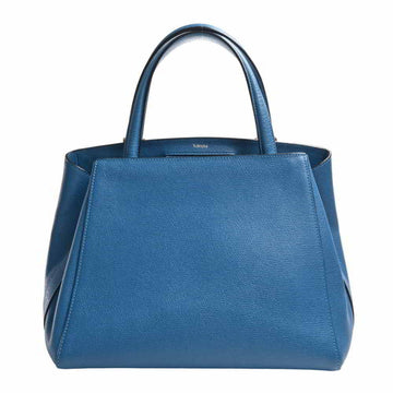 VALEXTRA Leather Triennale Medium Handbag - Blue