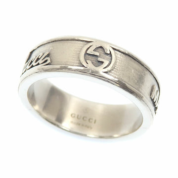 Gucci Ring Men's SV925 No. 20.5 8.8g Silver Interlocking G MADE IN ITALY BY gucci
