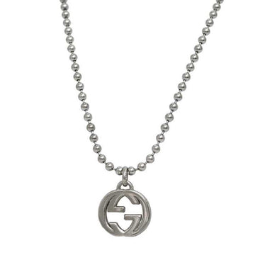 GUCCI Necklace Silver Interlocking 479217 J8400 8106 925  GG Ball Chain Accessory 50cm Women Men