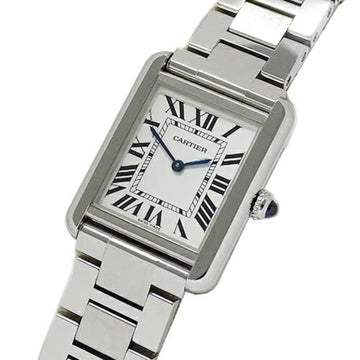 CARTIER Watch Ladies Tank Solo SM Quartz Stainless Steel SS W5200013 Silver Square Polished