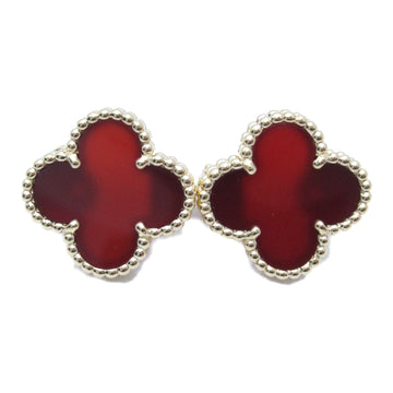 VAN CLEEF & ARPELS Vintage Alhambra Carnelian Pierced earrings Pierced earrings Red K18 [Yellow Gold] Carnelian Red