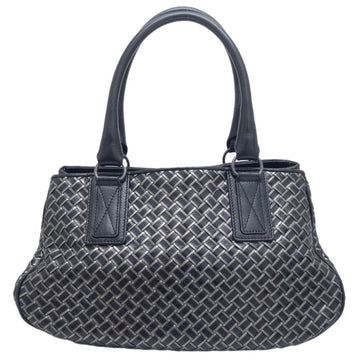 BOTTEGA VENETA Intrecciato 131679 Handbag Leather Black Silver 450029