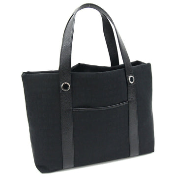 BVLGARIBulgari Tote Bag Mania 22281 Black Canvas Leather Handbag Ladies