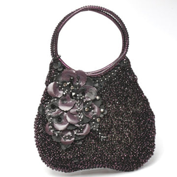 ANTEPRIMA Wireback Bijou Rhinestone Flower Motif  Purple Handbag