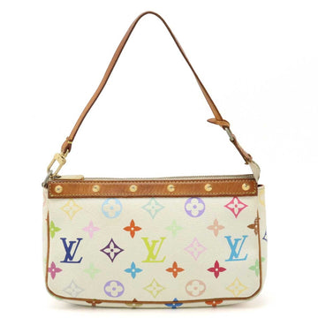 LOUIS VUITTON Monogram Multicolor Pochette Accessoire Pouch Handbag Bronze White M92649