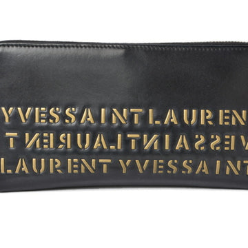 YVES SAINT LAURENT Saint Laurent Paris wallet SAINT LAURENT PARIS long leather logo black 284939 BWEHP 1064