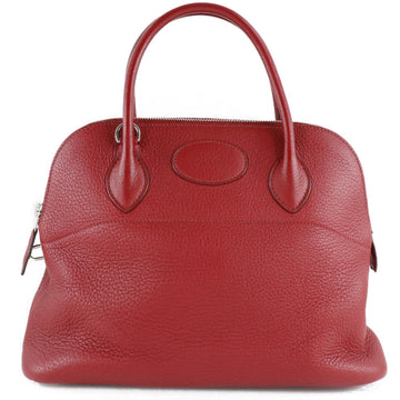 HERMES Bolide 31 Taurillon Clemence Rouge Ash Red L Ladies Handbag