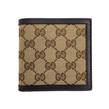 Gucci GG canvas bi-fold wallet beige 150413 men's pattern