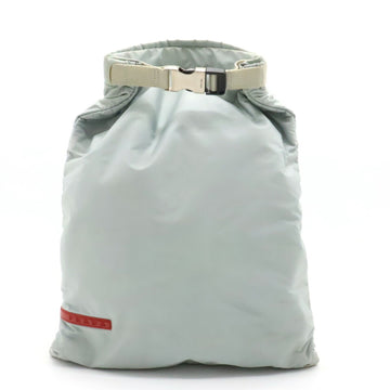 PRADA Sports Backpack Rucksack Nylon Light Gray Red