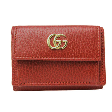 GUCCI Petit Marmont 523277 Women's Leather Wallet [tri-fold] Red Color