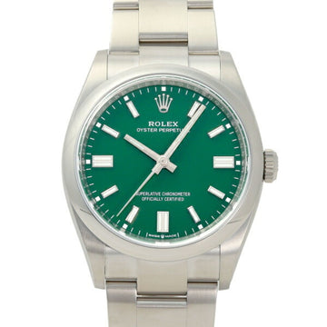 ROLEX Oyster Perpetual 36 126000 Green Bar Dial Watch Men's