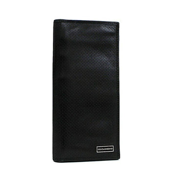 Dolce & Gabbana Bi-Fold Wallet Black Punching Leather DOLCE GABBANA Men's Plate D G