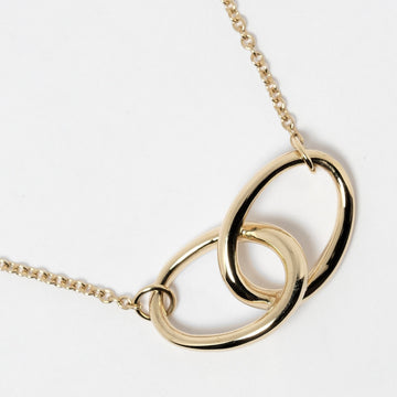 TIFFANY Double Loop Necklace 3.7g K18 YG Yellow Gold &Co.