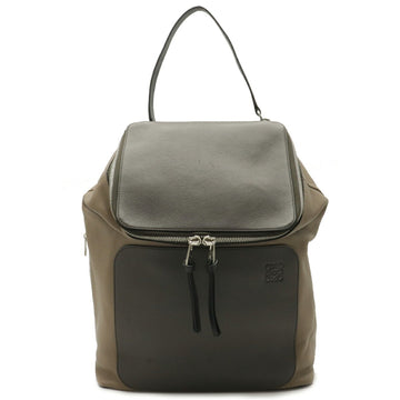 Bag Loewe Goya rucksack backpack classic calfskin leather graige charcoal gray 316.12BS53