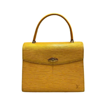 LOUIS VUITTON Malsherbe Epi Logo Leather Genuine Handbag Mini Tote Bag Yellow