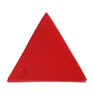 BOTTEGA VENETA Triangle Leather Red Pouch Bag