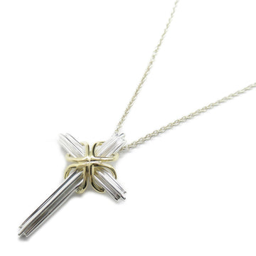 TIFFANY&CO signature cross necklace Necklace Gold Silver K18 [Yellow Gold] Gold Silver