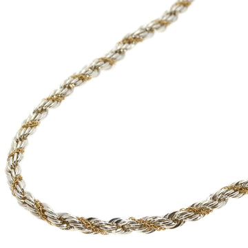 TIFFANY Twist Rope Necklace Silver/K18YG Women's &Co.