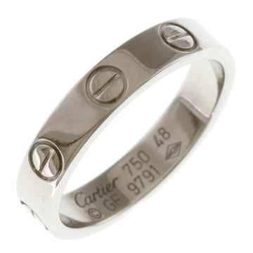 CARTIER Mini Love Ring No. 8 18K K18 White Gold Women's