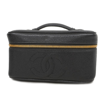 Chanel Vanity Bag Women's Caviar Leather Vanity Bag Black