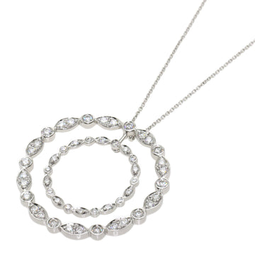 TIFFANY Swing Circle Diamond Necklace Platinum PT950 Ladies  & Co.